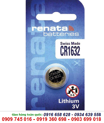 Renata CR1632, Pin Renata CR1632 lithium 3V chính hãng Thụy Sĩ 